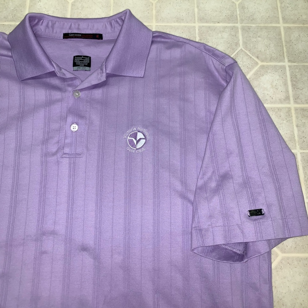 Nike Tiger Woods Collection Dri-Fit Polo Shirt Size L Victoria National GC